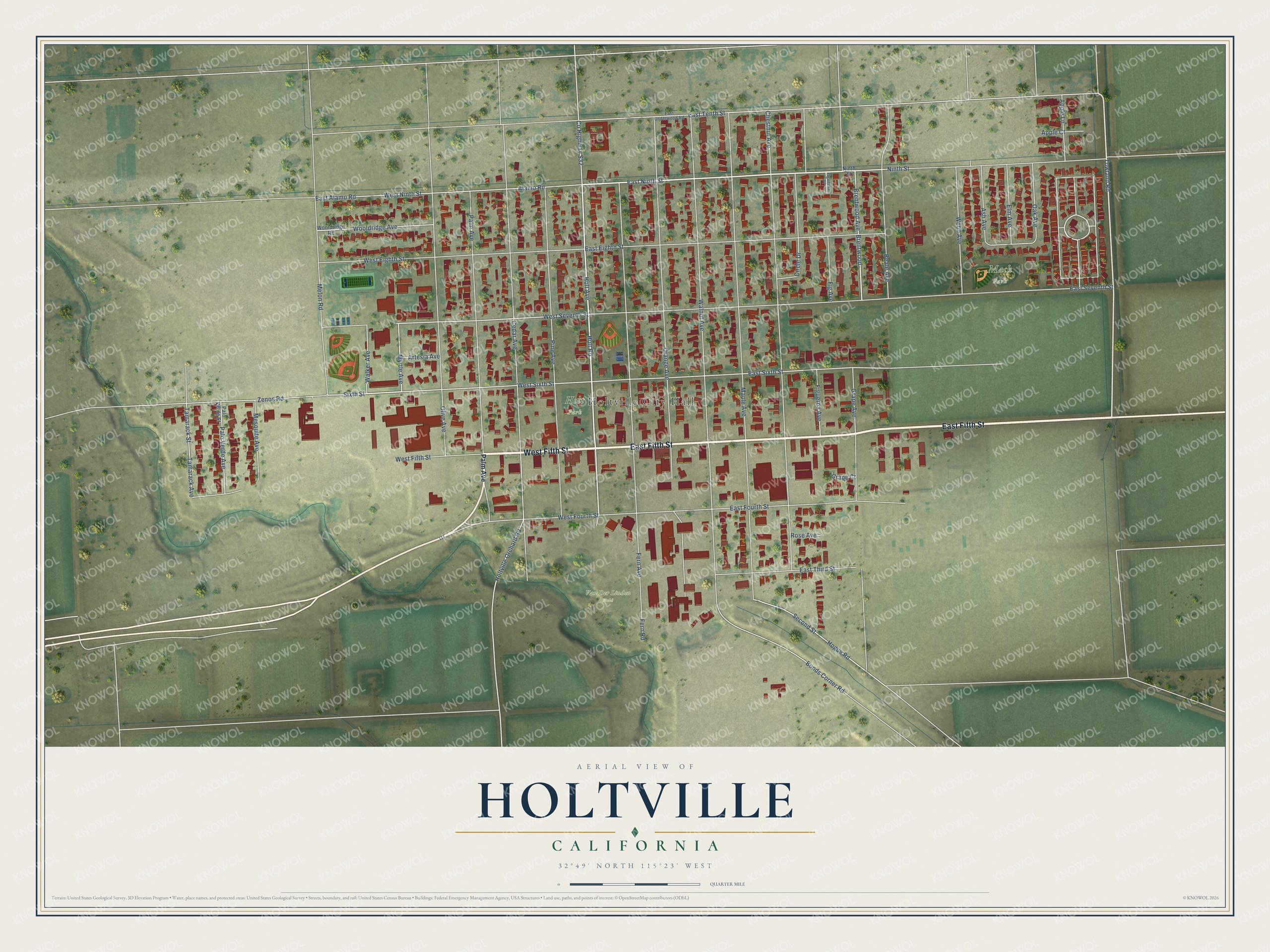 Watermarked full-map preview of Holtville, California