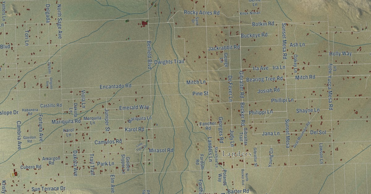 Map of Homestead Valley, California in 2026