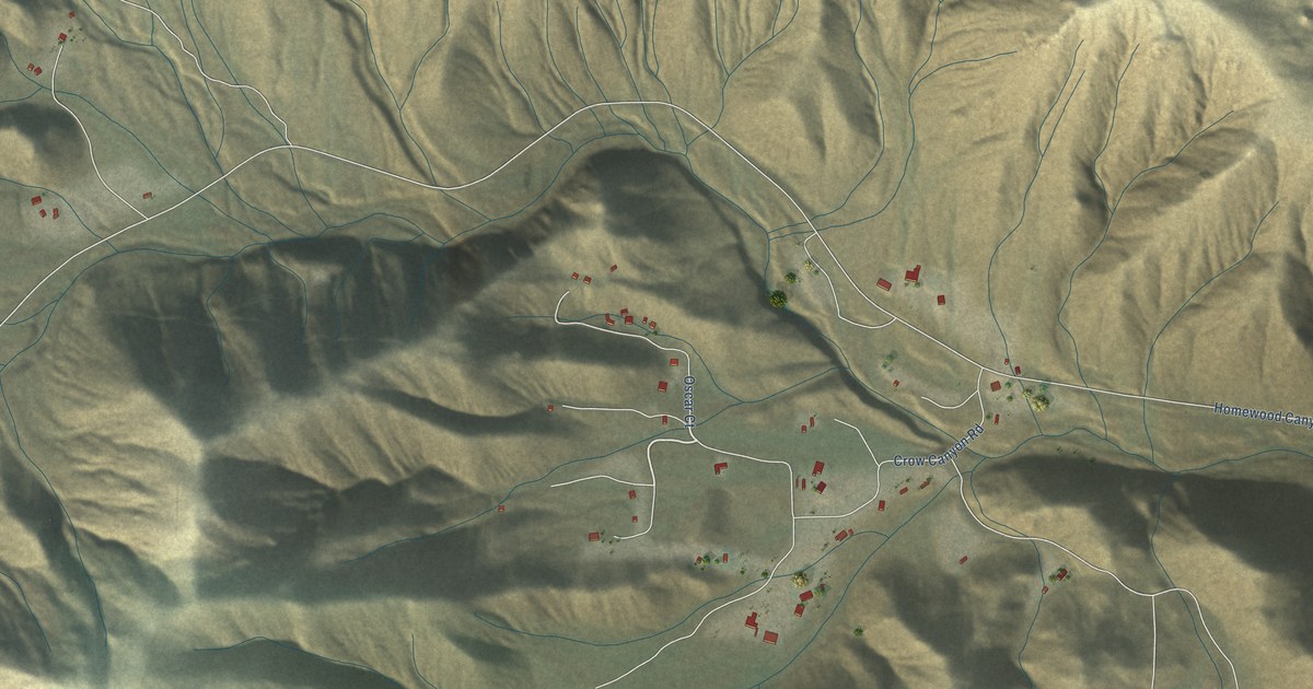 Map of Homewood Canyon, California in 2026