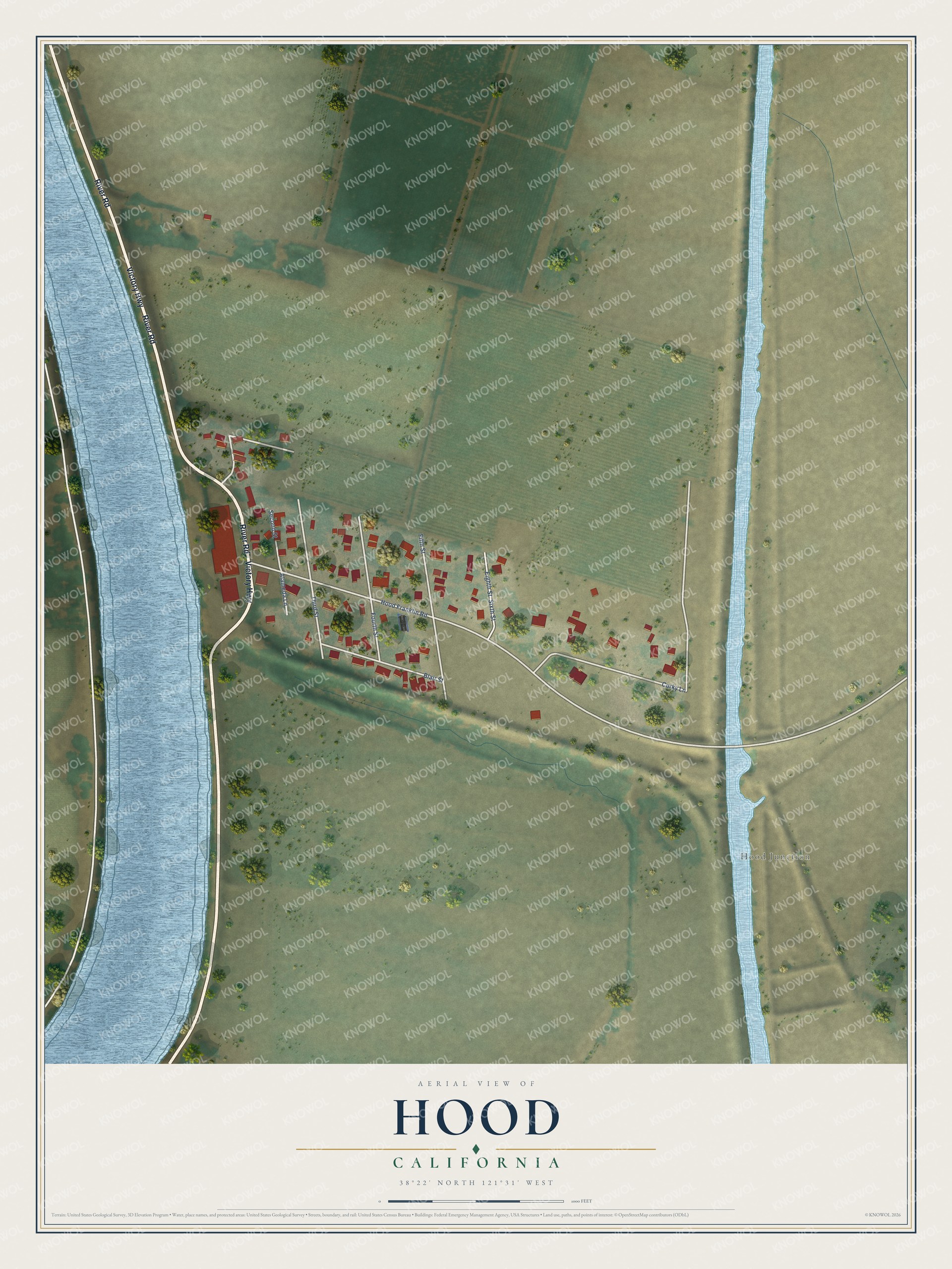 Watermarked full-map preview of Hood, California