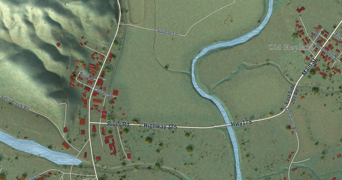 Map of Hopland, California in 2026
