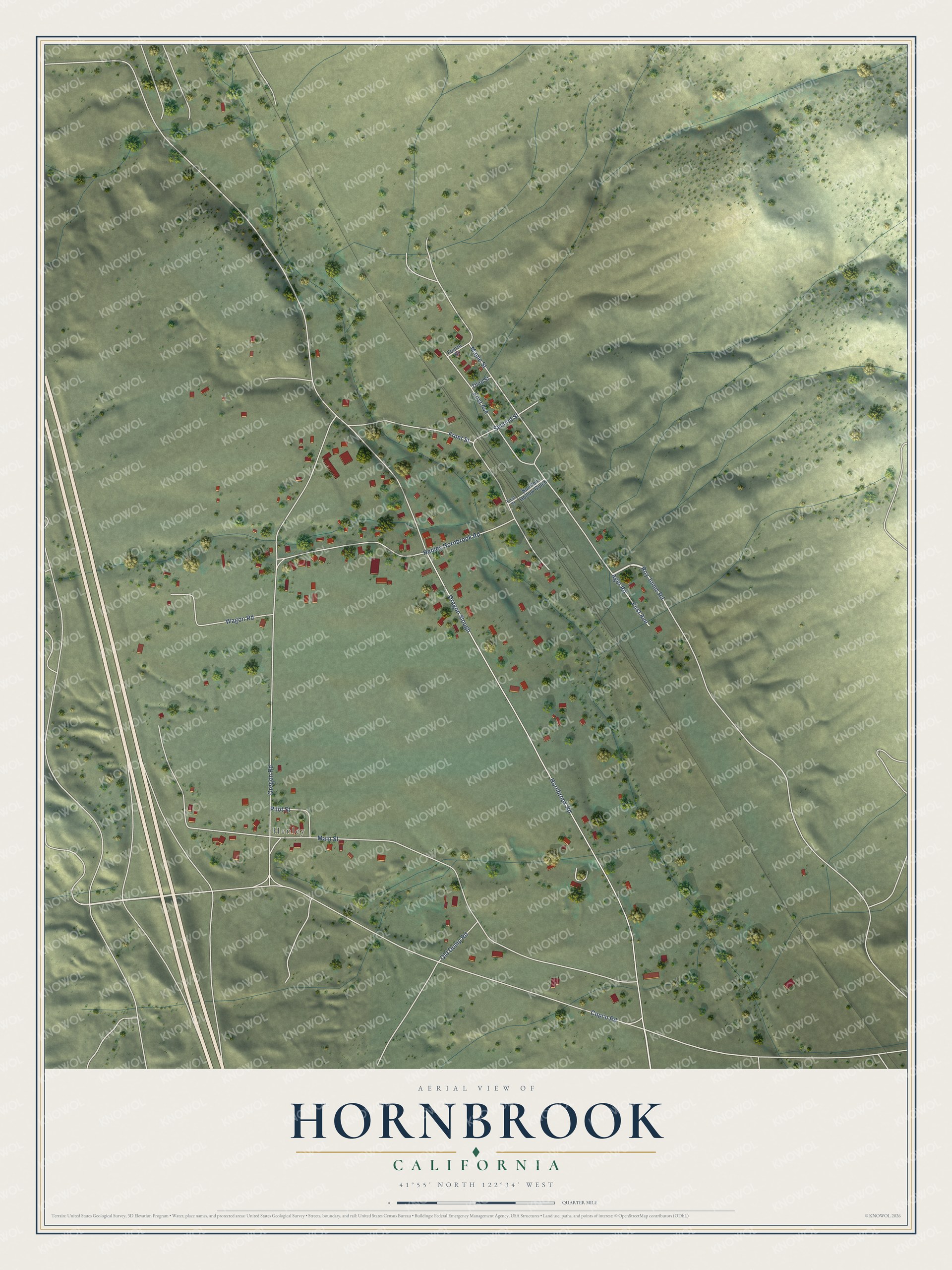 Watermarked full-map preview of Hornbrook, California