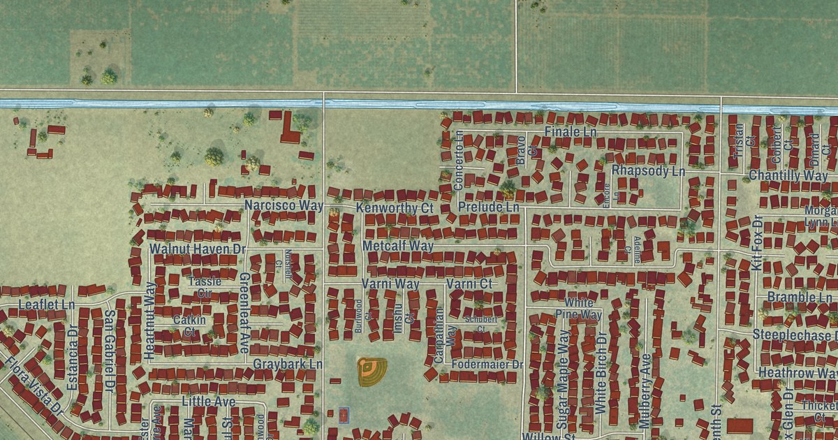 Map of Hughson, California in 2026