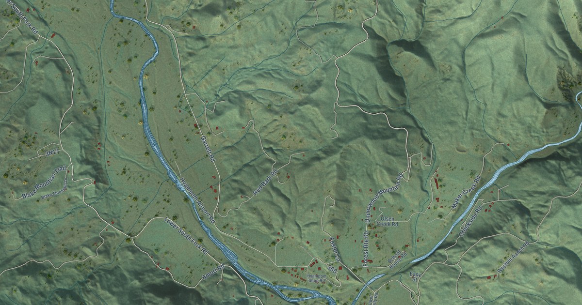 Map of Hyampom, California in 2026