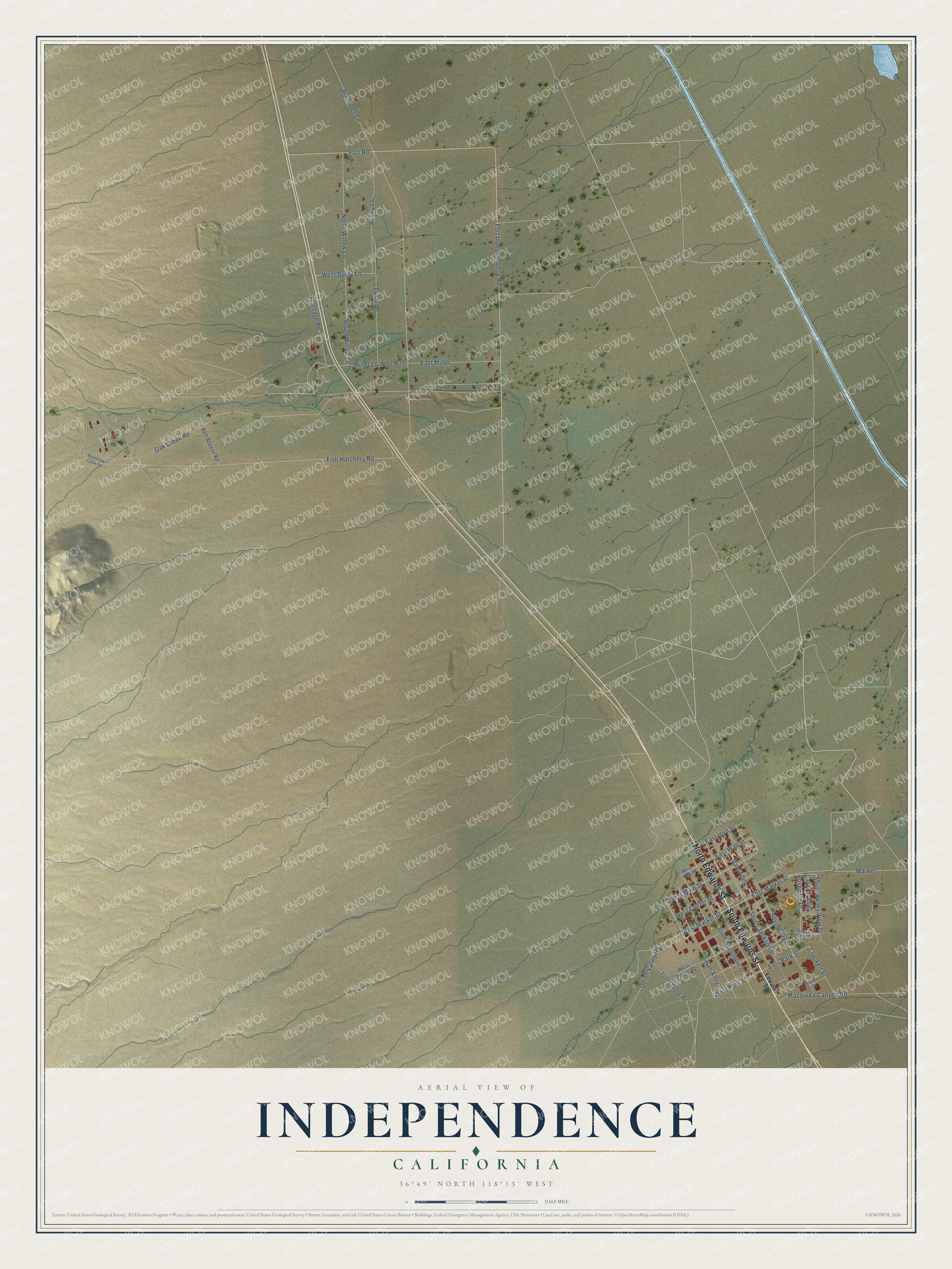 Watermarked full-map preview of Independence, California