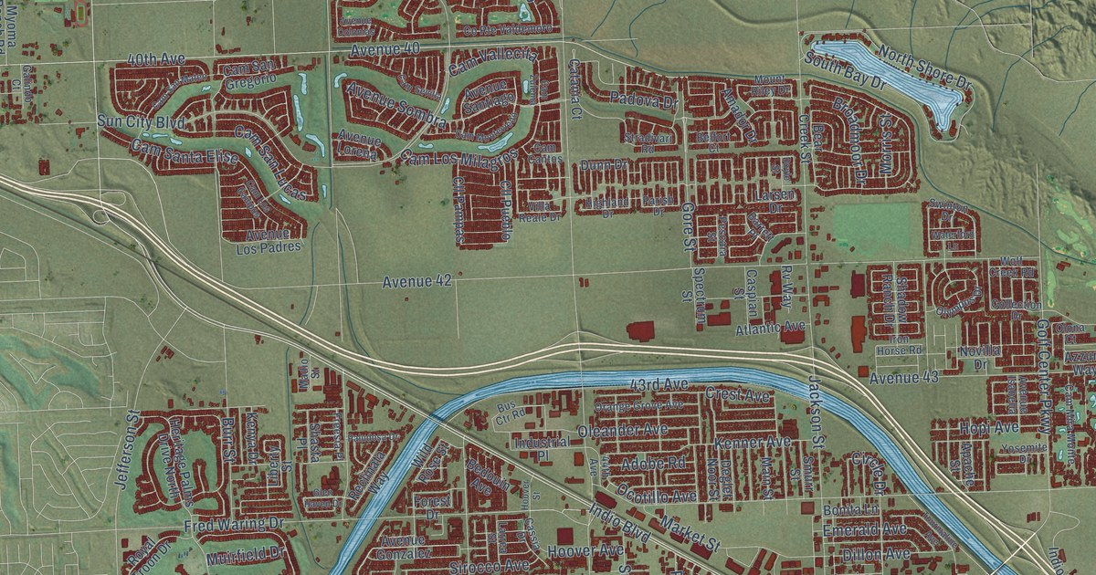 Map of Indio, California in 2026