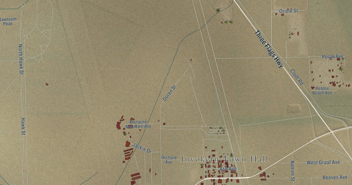 Map of Inyokern, California in 2026