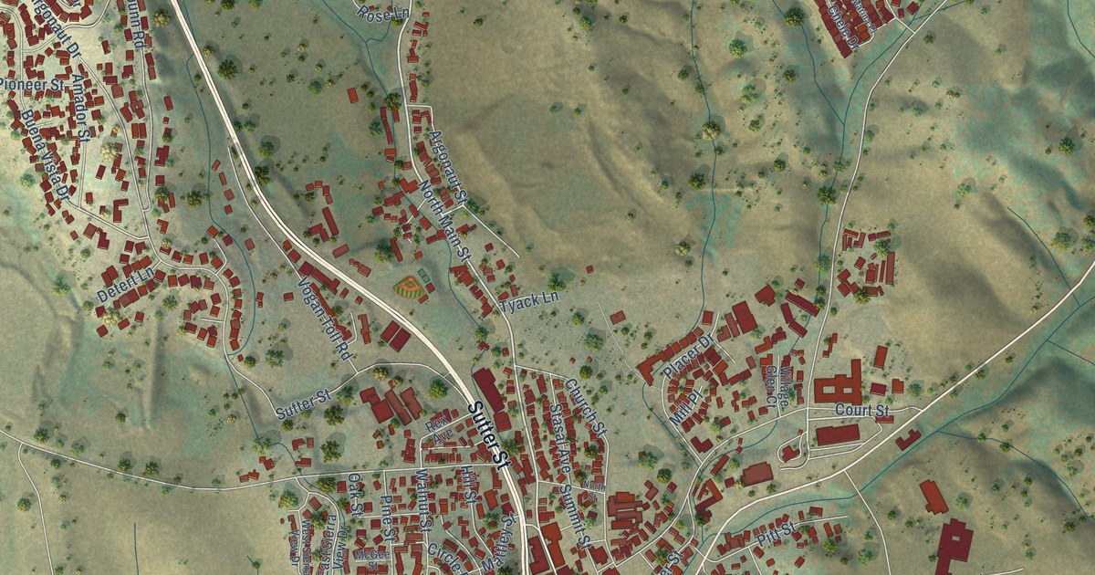 Map of Jackson, California in 2026