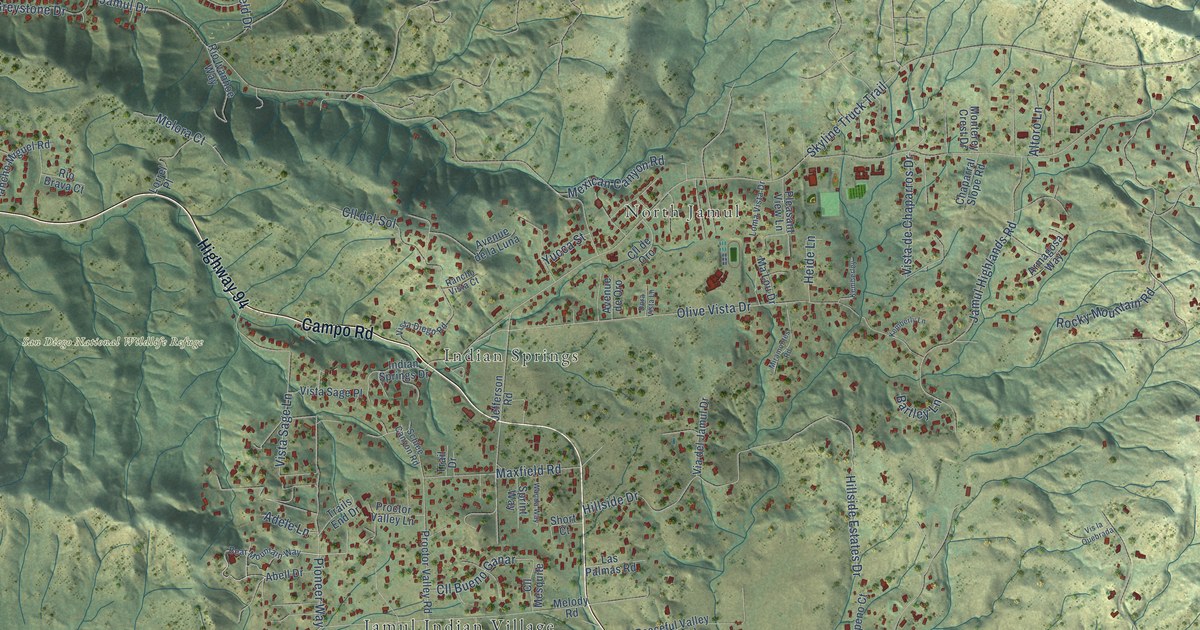 Map of Jamul, California in 2026