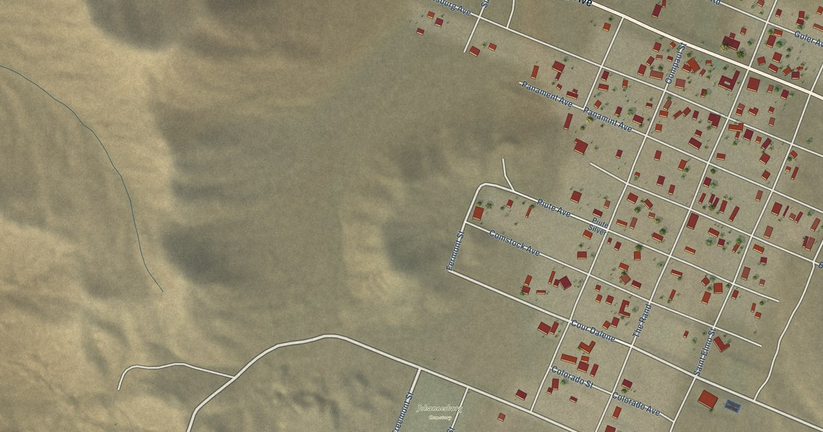 Map of Johannesburg, California in 2026