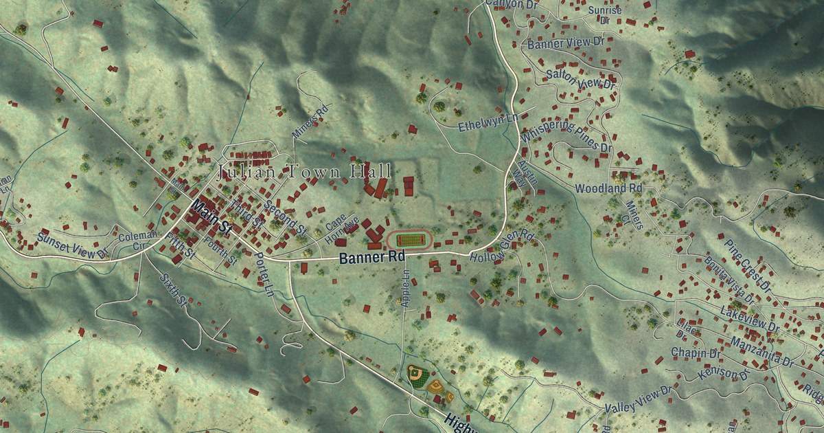 Map of Julian, California in 2026