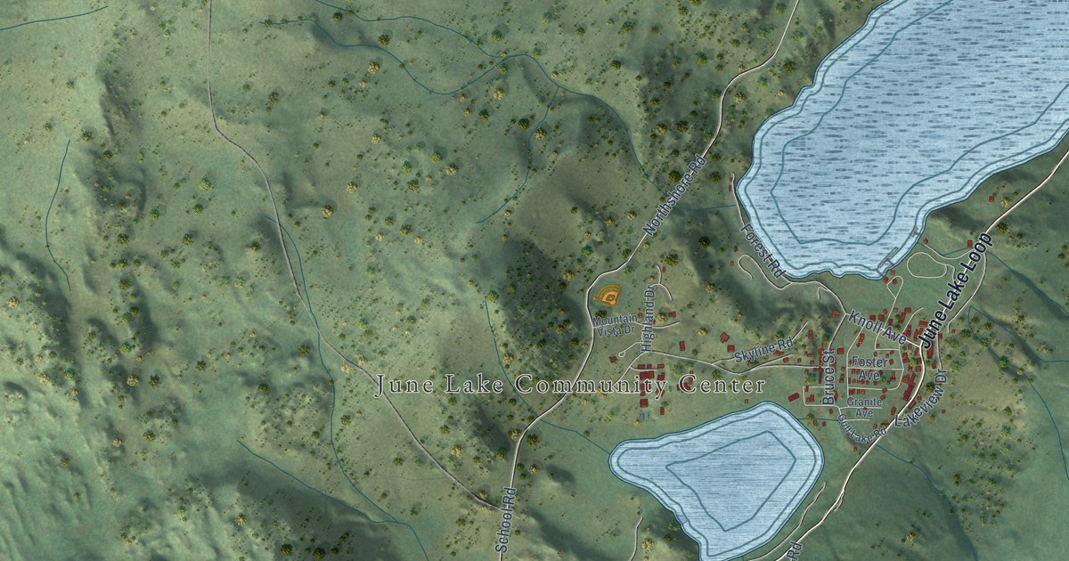 Map of June Lake, California in 2026