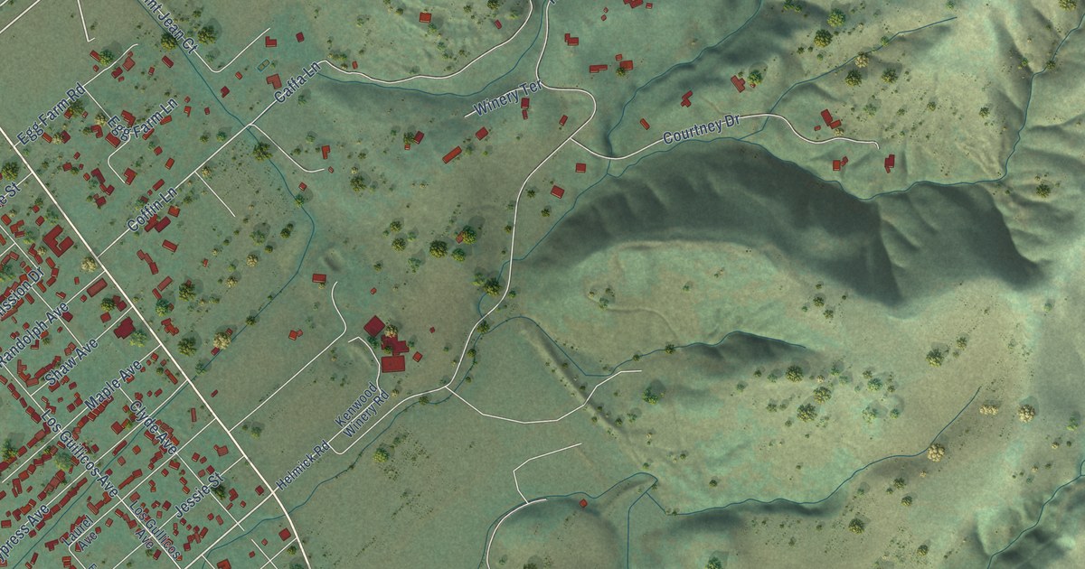 Map of Kenwood, California in 2026