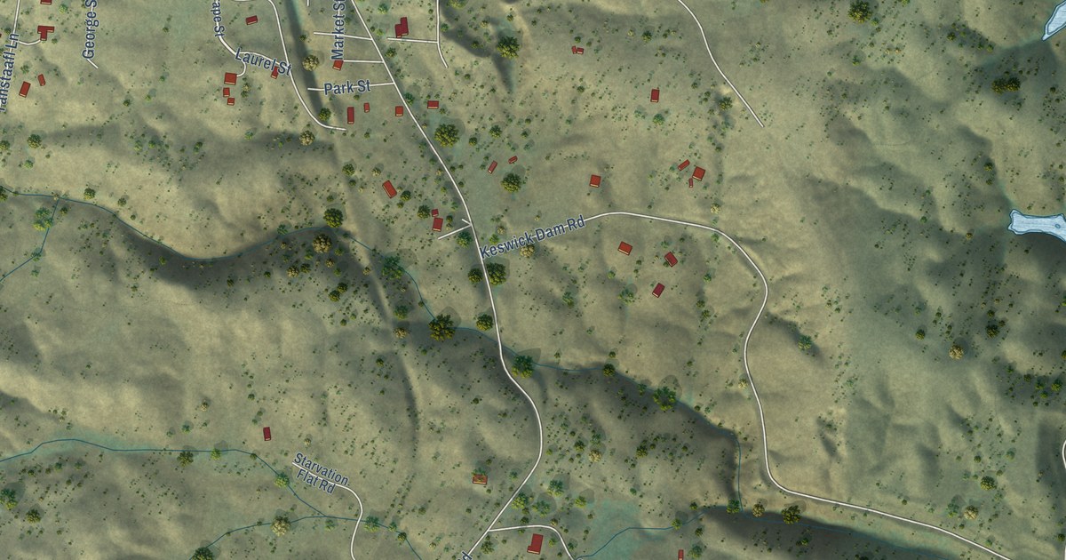 Map of Keswick, California in 2026