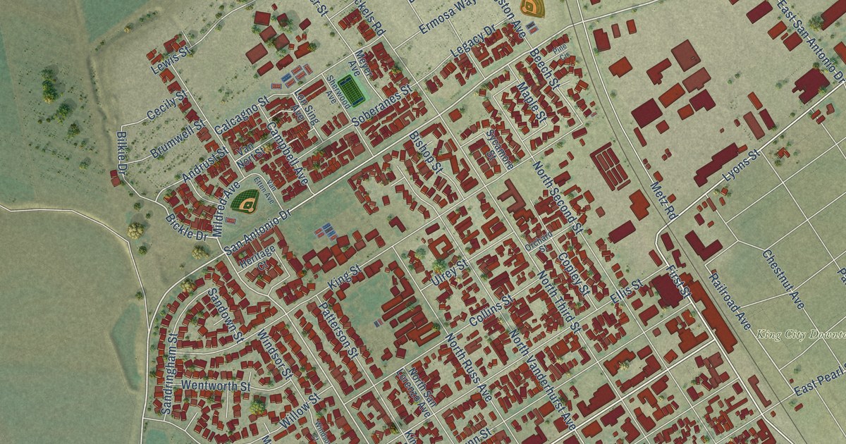 Map of King City, California in 2026