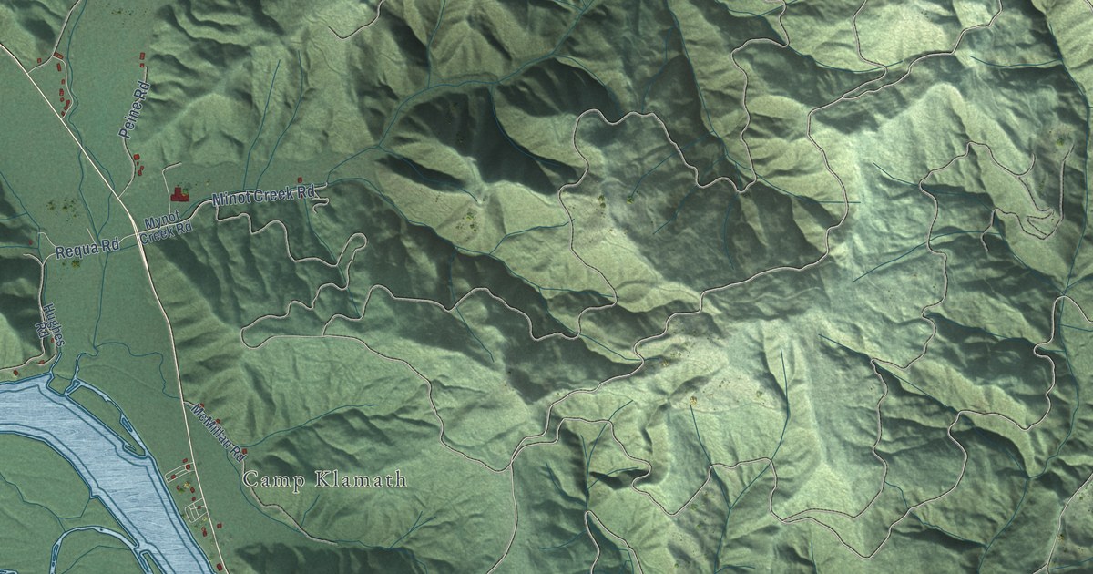 Map of Klamath, California in 2026