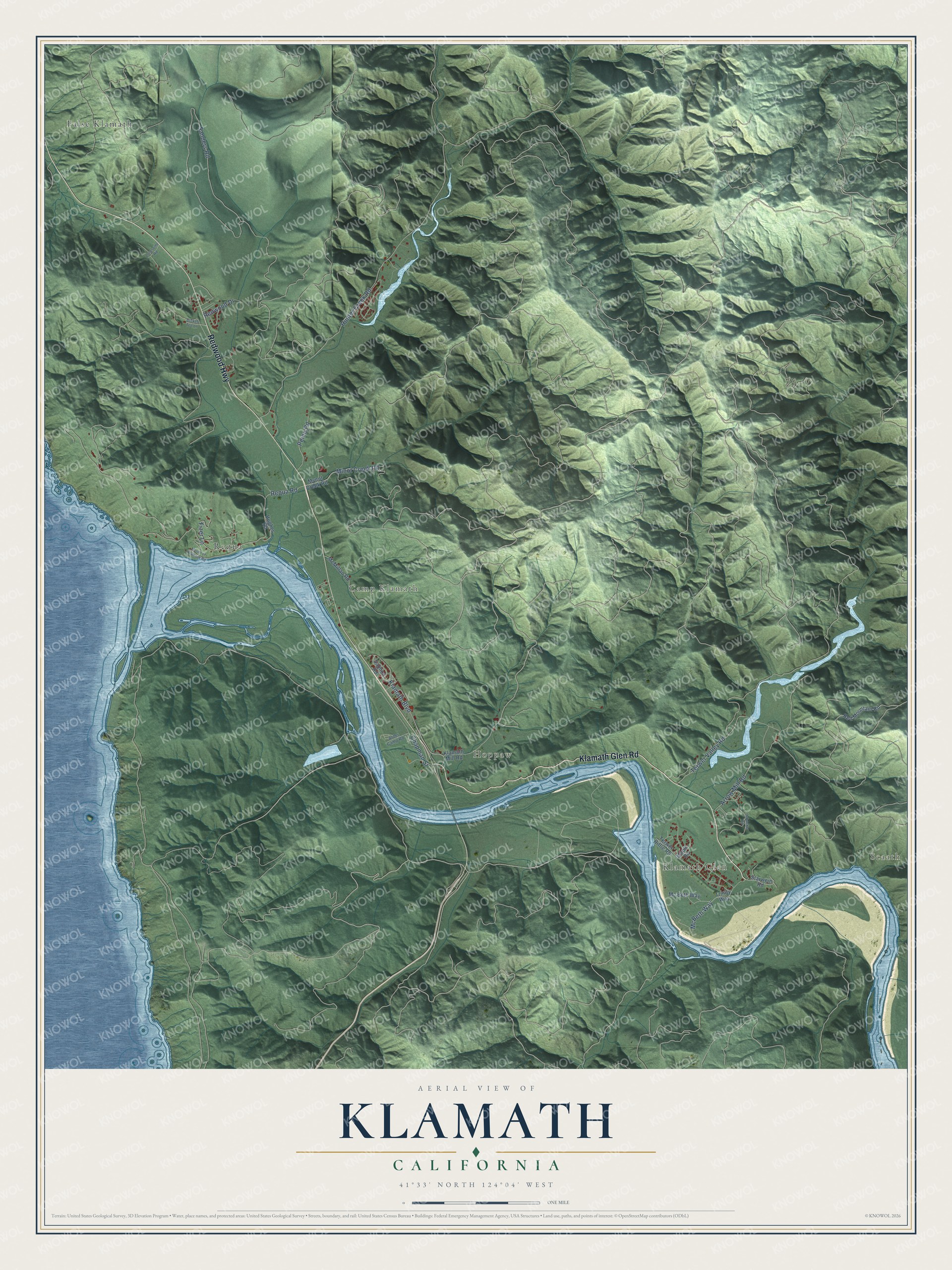 Watermarked full-map preview of Klamath, California