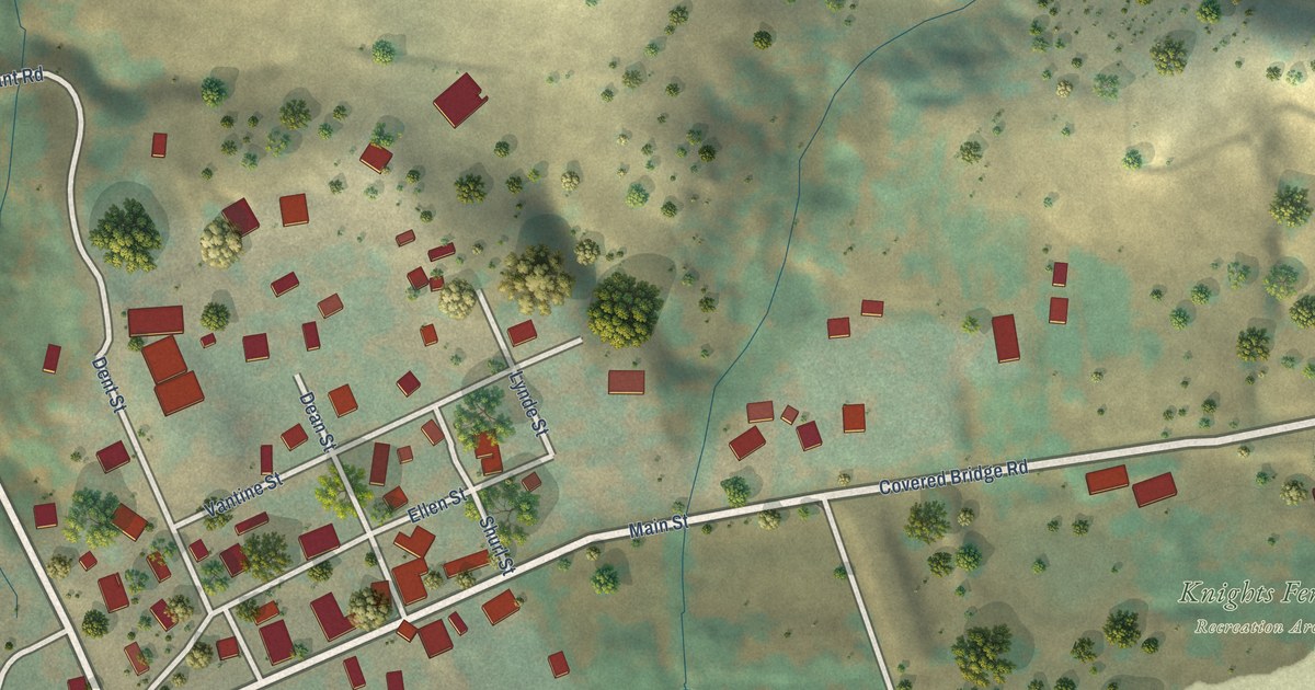 Map of Knights Ferry, California in 2026
