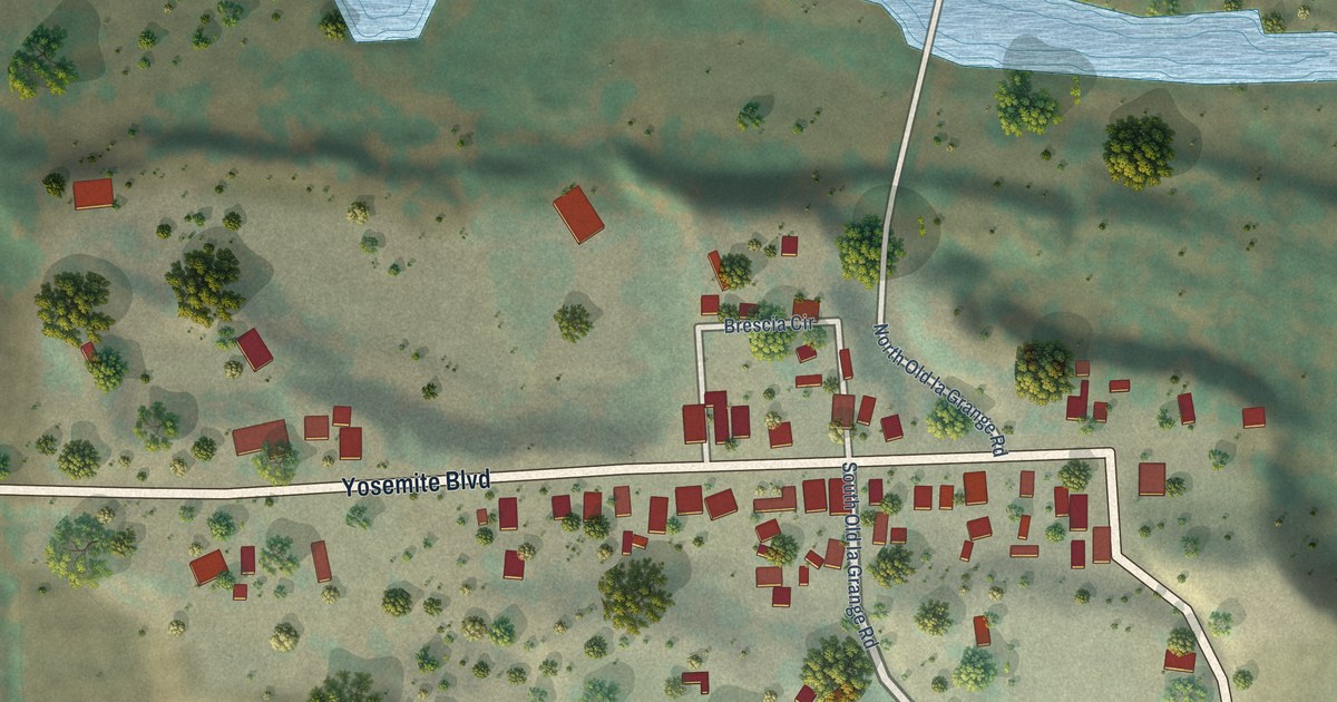 Map of La Grange, California in 2026