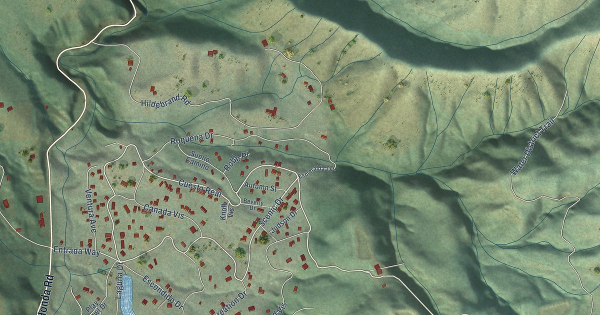 Map of La Honda, California in 2026