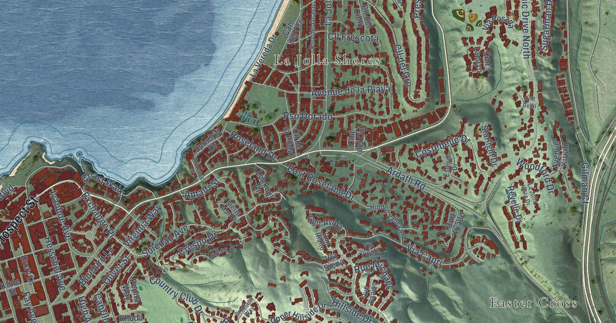 Map of La Jolla, California in 2026