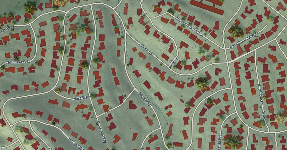 Map of Ladera, California in 2026
