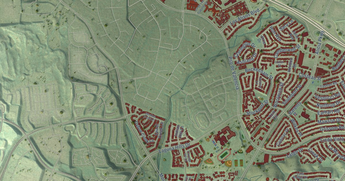 Map of Laguna Hills, California in 2026