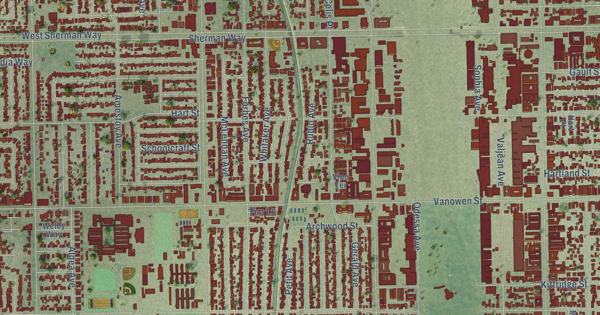 Map of Lake Balboa, California in 2026