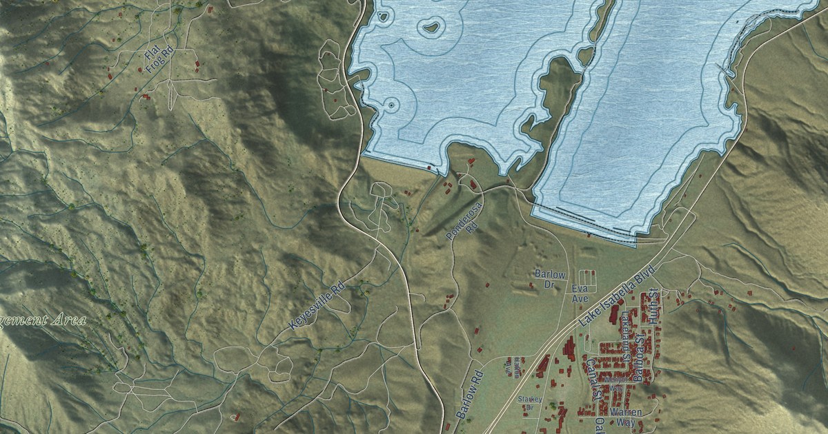 Map of Lake Isabella, California in 2026