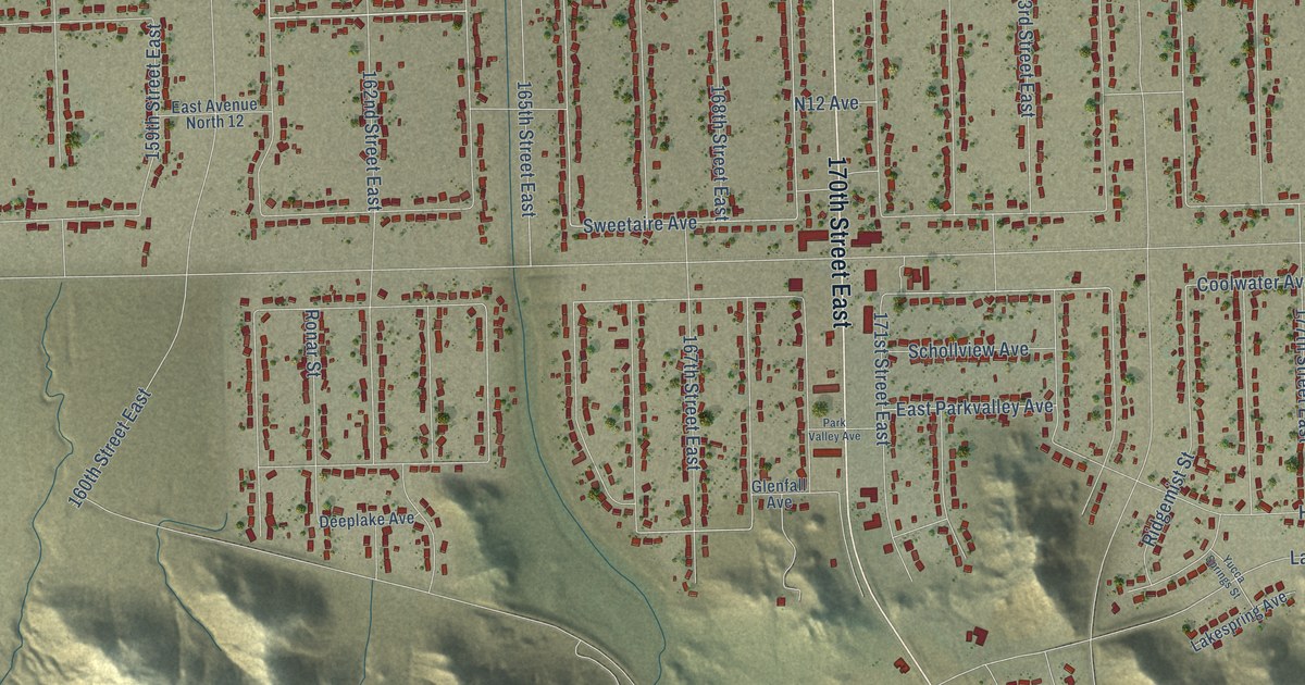 Map of Lake Los Angeles, California in 2026