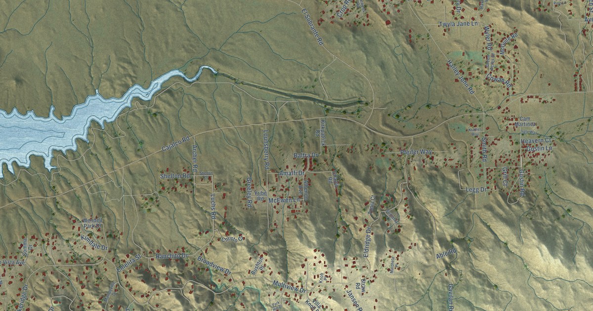 Map of Lake Mathews, California in 2026