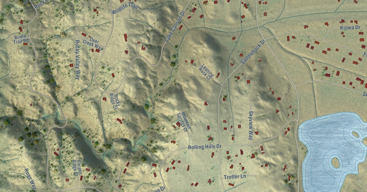 Map of Lake Riverside, California in 2026