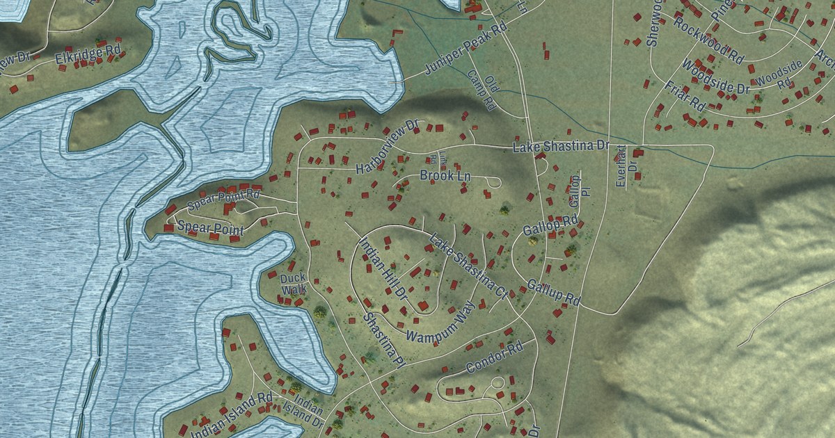 Map of Lake Shastina, California in 2026