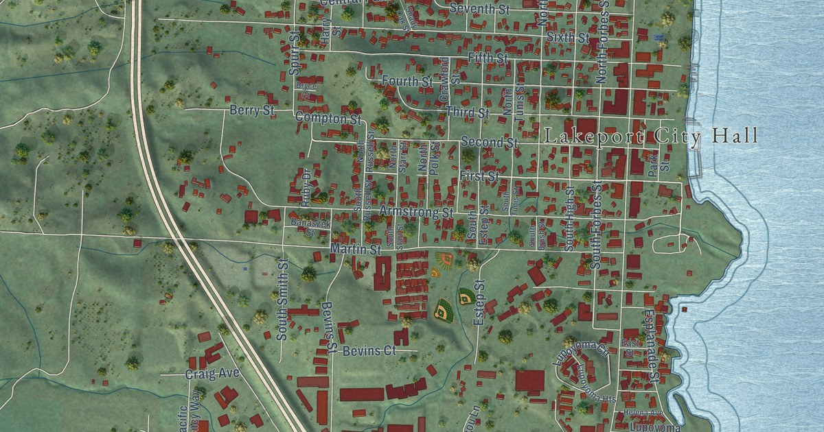 Map of Lakeport, California in 2026