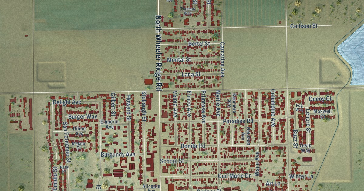 Map of Lamont, California in 2026