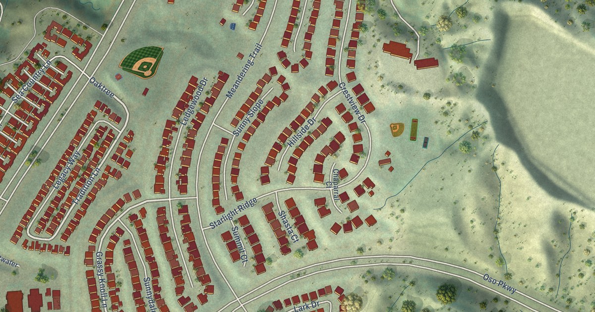 Map of Las Flores, California in 2026