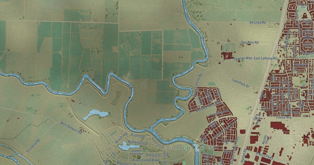 Map of Lathrop, California in 2026