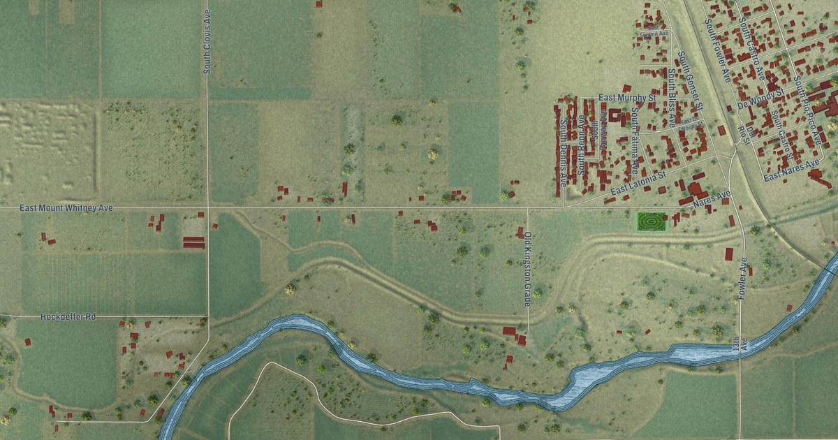 Map of Laton, California in 2026