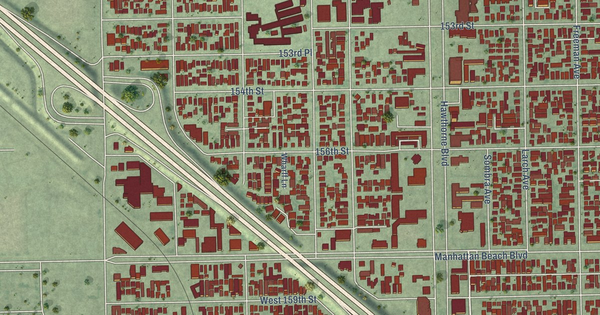 Map of Lawndale, California in 2026
