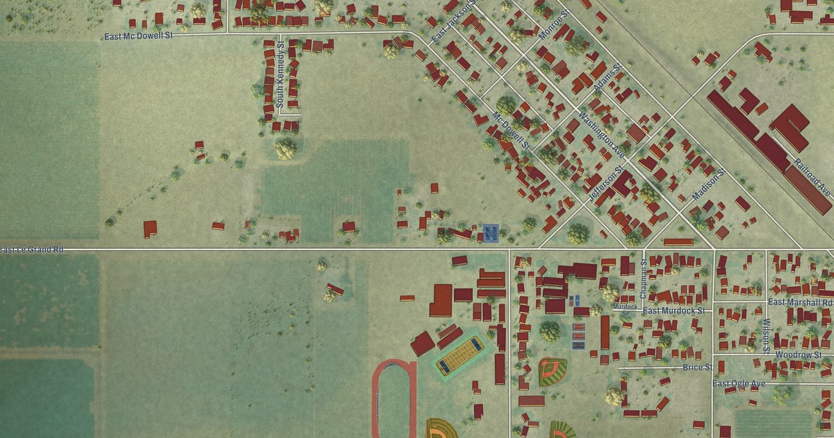 Map of Le Grand, California in 2026