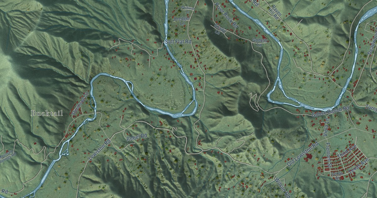 Map of Lewiston, California in 2026