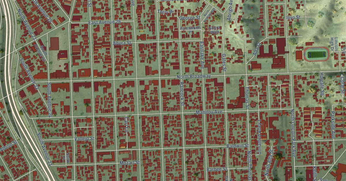 Map of Lincoln Heights, California in 2026