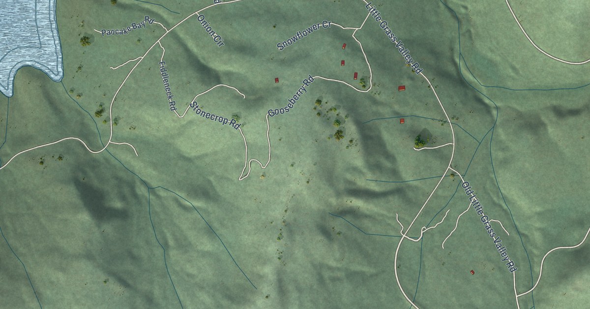 Map of Little Grass Valley, California in 2026