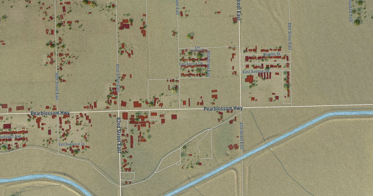 Map of Littlerock, California in 2026