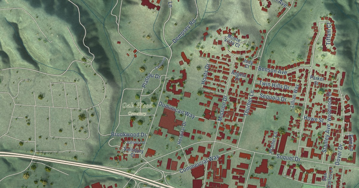 Map of Live Oak, Santa Cruz County, California in 2026