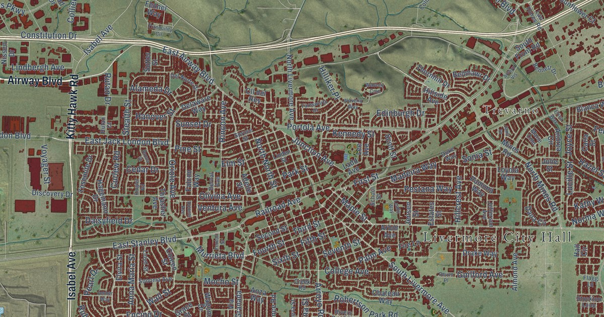 Map of Livermore, California in 2026
