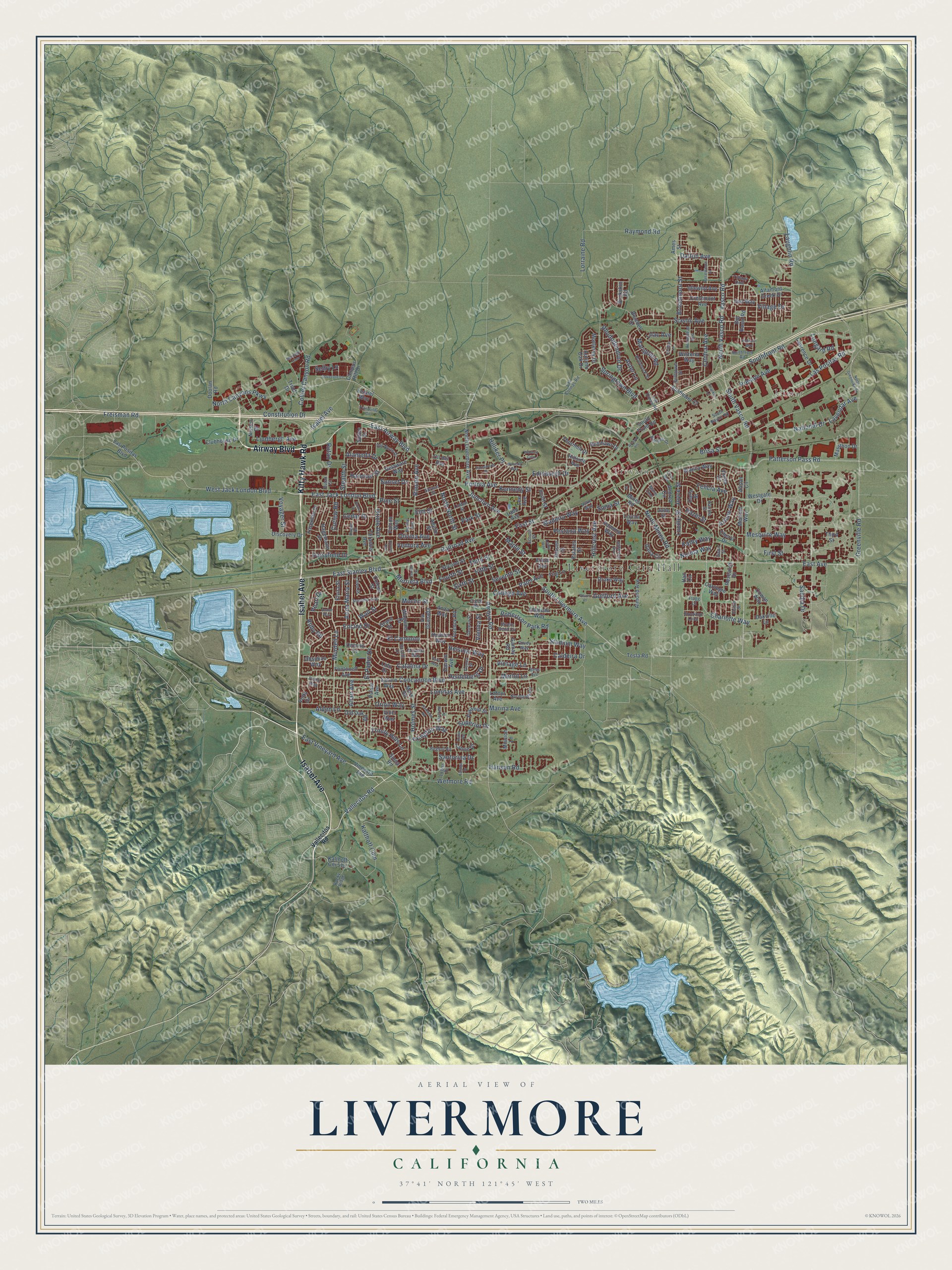 Watermarked full-map preview of Livermore, California