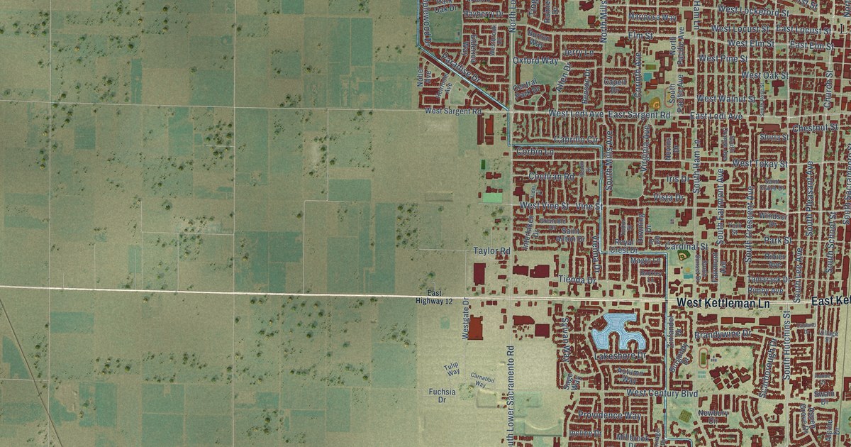 Map of Lodi, California in 2026