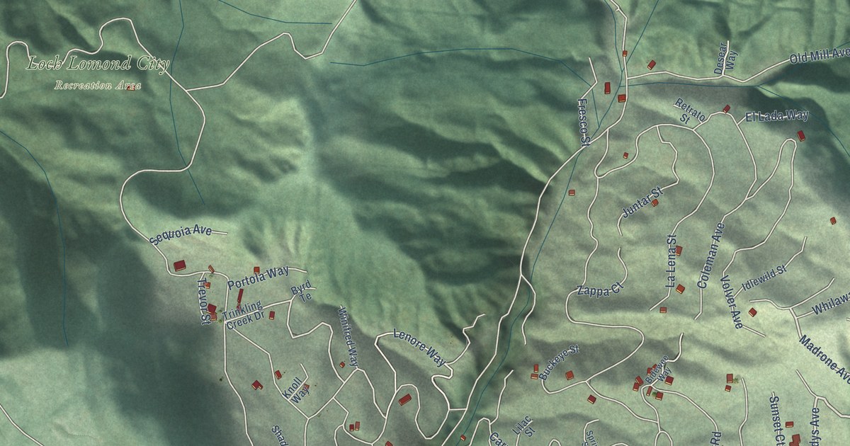 Map of Lompico, California in 2026
