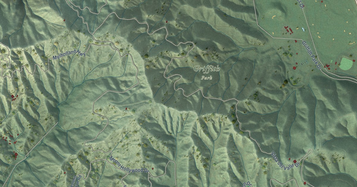 Map of Los Feliz, California in 2026
